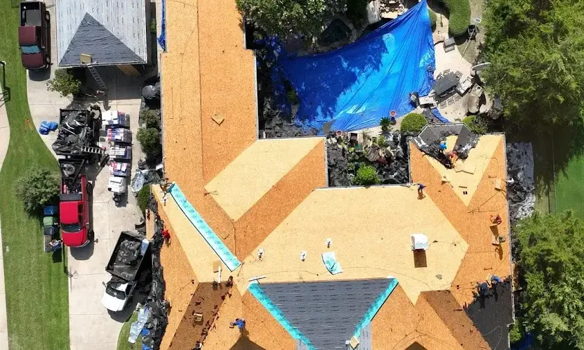 Professional Storm Damage Roof Repair being performed in Ocala